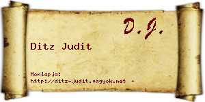Ditz Judit névjegykártya